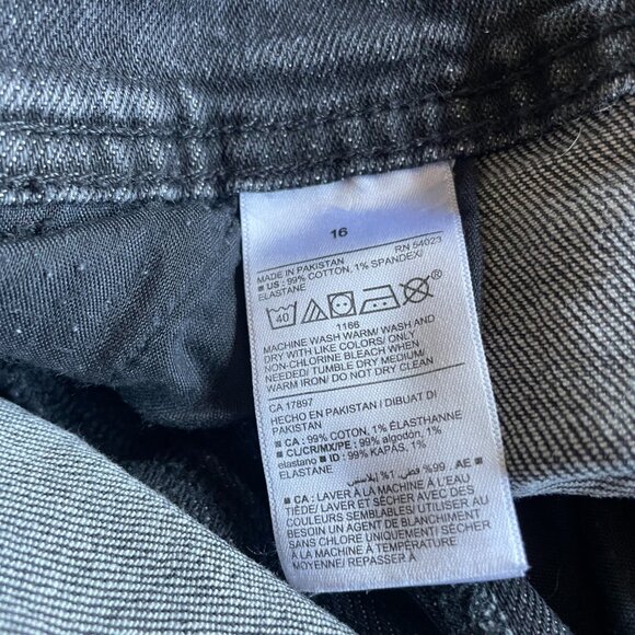 OLD NAVY Denim O.G. Jean Overalls Workwear Black-Wash Size 16 - Picture 6 of 11